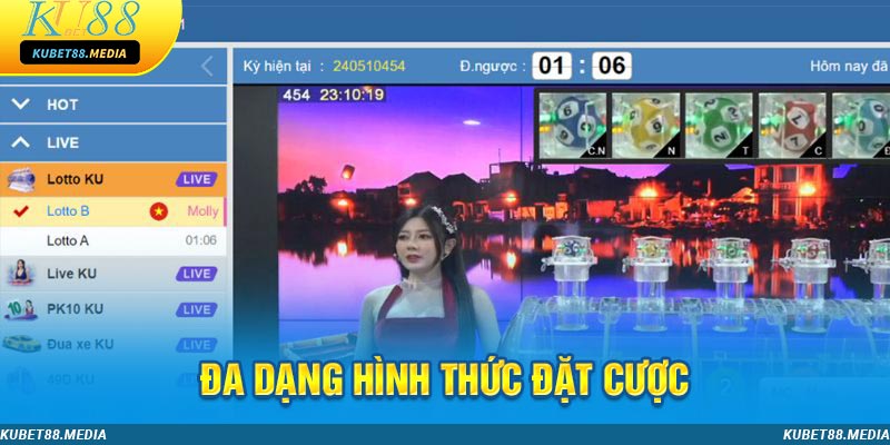 Xổ số Kubet88 hội tụ đa dạng loại hình cược hấp dẫn